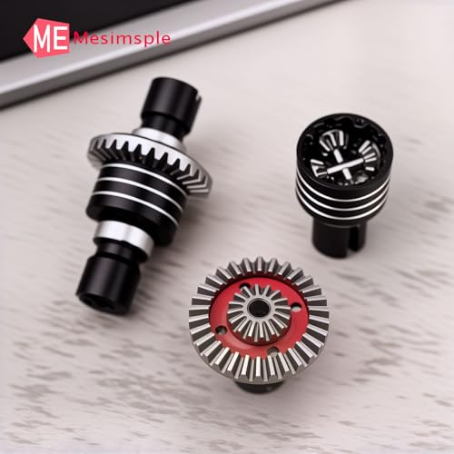 45# Steel Front Rear Differential Diff Input Gear Set for 1/16 H16BM H16207 16208 16209 16210 H16 1/14 14301 14302 14209 14210 H14BM Series Upgrades Part Black - color: Black