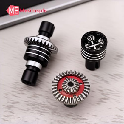 45# Steel Front Rear Differential Diff Input Gear Set for 1/16 H16BM H16207 16208 16209 16210 H16 1/14 14301 14302 14209 14210 H14BM Series Upgrades Part Black - color: Black