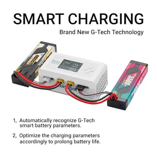 IMARS D300 Balance Charger, Gens Ace Dual Channel for RC 1~6S.White | AC 300W / DC 700W (350W*2) 16A Smart Charger | G-Tech