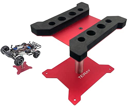 RC Car Repair Work Stand Repair Tool Set 360 Degree Rotation and 600 PCS RC Screws Kit and Screws Pallet Kit and RC Screwdrivers for 1/8 1/10 1/12 1/16 1/18 RC Car Truck Crawler (red) - color: Red