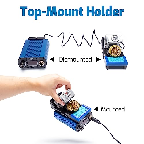 WEP 982-I Precision Soldering Iron Station with Temperature Control, Preset Channels, °C-°F Conversion, Sleep Mode, Automatic Shutdown, Calibration Functions C210 Compatible Soldering Tips
