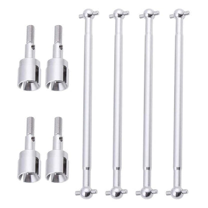 08029 Dogbones 89.5mm & Stub Wheel Axle 02033 Drive Shaft for 1/10 Redcat HSP Exceed RC Car Truck Replacement(Silver) - color: Silver