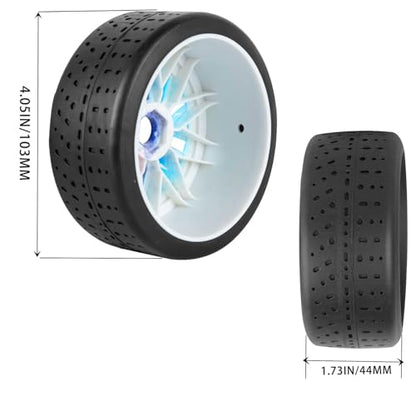 RC Rubber Wheels Tires for 1/8 Typhon 6S BLX,1/7 Infraction 6S BLX,Limitless,4PCS Highway Wheels Soft Tires Truck Tire Highway Tires,Colour - color: Colour(4pcs)