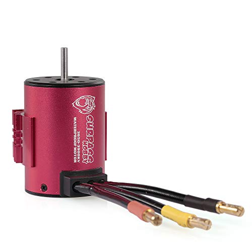 GoolRC Surpass Hobby 3650 Brushless Motor and ESC Combo, 3900KV Brushless Motor and 60A ESC for 1/10 Scale RC Car Truck Indispensable Accessory for Modification Enthusiasts