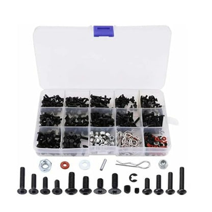 for Axial for SCX10 90046 for Traxxas for Trx4 for Redcat for MST for HSP 1/10 500PCS M3 M4 Metal Screws Nuts Box RC Crawler Car Rc Parts
