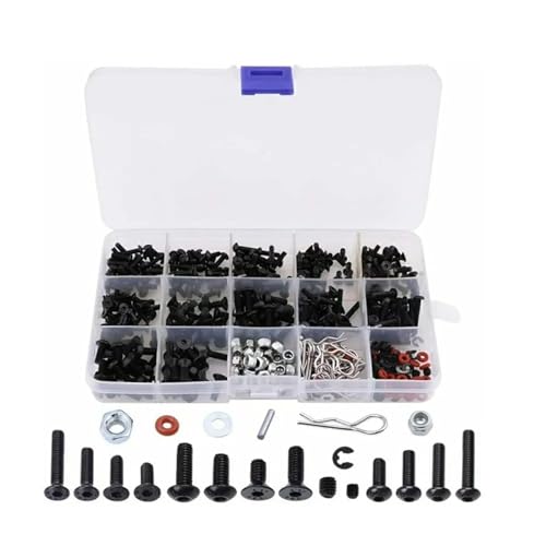 for Axial for SCX10 90046 for Traxxas for Trx4 for Redcat for MST for HSP 1/10 500PCS M3 M4 Metal Screws Nuts Box RC Crawler Car Rc Parts