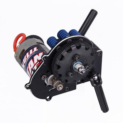 Aluminum Transmission Case Gearbox with Motor Plate and Arm Mounts for 1/10 Traxxas Slash 2WD Rustler Stampede Bandit Replace of 3691