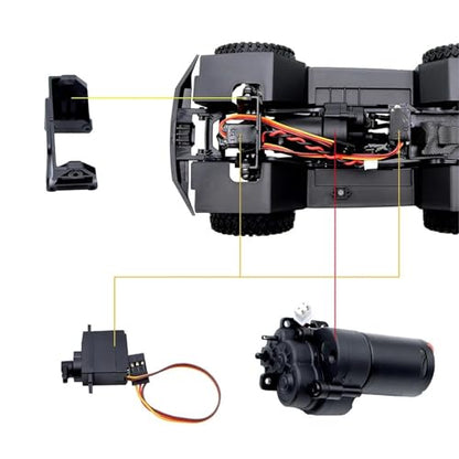 Rc Accessories for TRX4M for Bronco for Defender for JJRC C8809 C8801 1/18 2-Speed Gearbox Assembly Transmission Motor Set with Servo RC Crawler