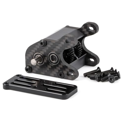 Ultralight Dual Motor Transmission Dig Overdrive Gearbox with Slipper Pad for 1/10 RC Crawler Sporty Cheater Rigs (Gray) - color: Gray