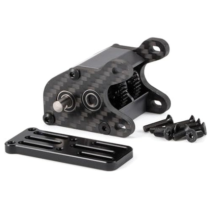 Ultralight Dual Motor Transmission Dig Overdrive Gearbox with Slipper Pad for 1/10 RC Crawler Sporty Cheater Rigs (Gray) - color: Gray