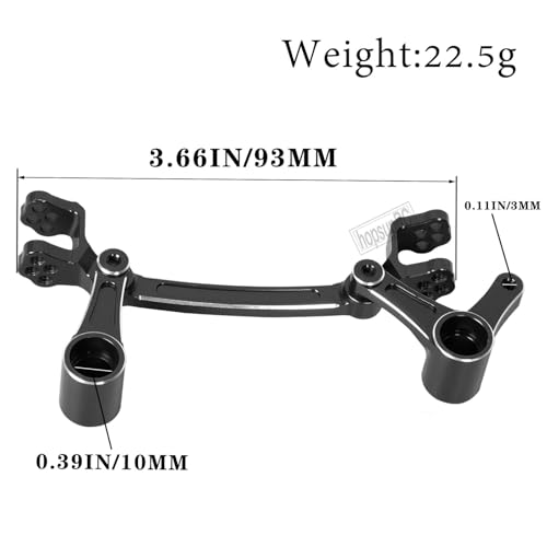 Aluminum Steering Bellcranks Servo Saver Upgrades Part for 1/8 Mojave 4X4 4S BLX RC Car,Drag Link Set w/Bearings Hops Up,Replaces ARA340200 Black - color: Black(steering)