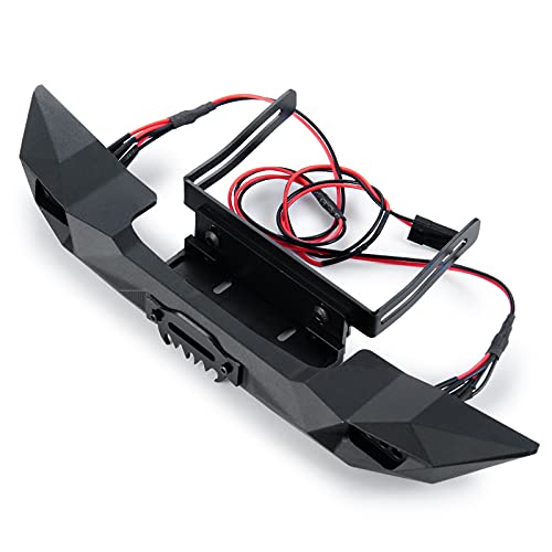 RC-Hub Metal Front Bumper with Led Light for 1/10 Axial SCX10 SCX10 II 90046 90047 TRX4 RC Crawler Car