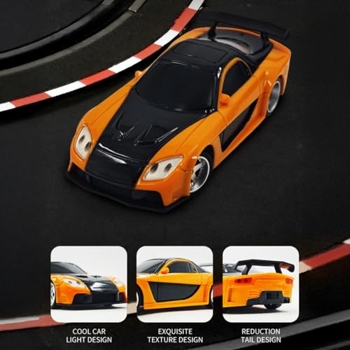 1/43 Scale RC Mini Racing Car, Full Proportional Electric Mini Racing Drift Car Model with Lights (RTR) - Standard Version - color: 4309, size: Standard Version