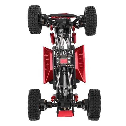 Asixxsix RC Crawler Chassis Frame Kit, Lightweight Strong Modular Design RC Upgrade Parts, Composite Material Chassis Frame Kit with Easy Installation for Ascent 18 1/18 Crawler (Black Red) - color: Black Red