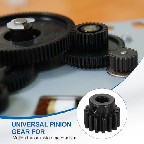 uxcell 2Pcs 1.5 Mod 15T Spur Gear 8mm Bore, 1045 Steel Pinion Gear with Keyway Black Surface Treatment, 20° Pressure Angle, for Spur Rack and RC Model Car or Motor DIY(17mm) - size: 1.5 Mod 15T, 8mm x 17mm