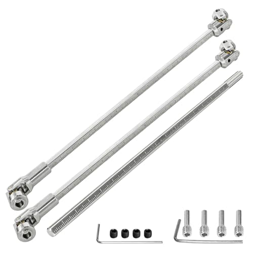 LRFHL 1/10 Crawler Driveshaft Stainless Steel, 68-229mm, Silver | SCX10 Drive Shaft for 1/10 RC Crawler LCG Rigs Sportys Scalers Capra SCX10 Pro - color: Silver