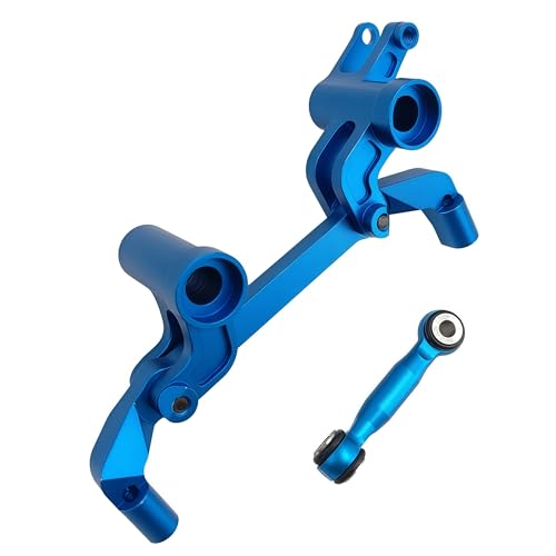 Aluminum Steering Bellcrank Set for 1/10 4-Tec Ford Mustang (Blue) | Alloy,Rear Wheel Drive,On-Road Drift,CAR-105237-4,10543,CNC Machined,High Strength,Precision Fit - color: Blue