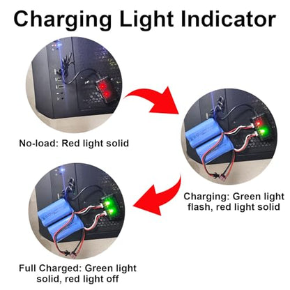7.4V Lipo Battery Charger - RC Car Balance Chargers USB Cable 2-in-1 with XH-3P Plug 1A for 2S Batteries RC Cars Drone Boat Airplane Truck Quadcopter Airsoft SCX24 SCX10