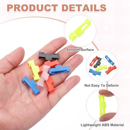 MECCANIXITY 40 Pcs Servo Extension Cable Clips Lock, Servo Cable Safety Connector Lead Wire Buckle Lock for RC Car Plane Boat DIY Y Adapter Cable, Yellow/White - color: Yellow/White