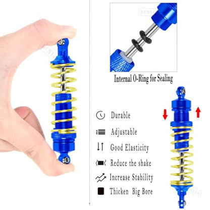 Upgrades Part for 1/10 Slash 4x4 VXL,Alloy Suspension Arm,Shock Absorber,Caster Block,Steering Blocks,Stub Axle Carriers,Steering Bellcranks,Shock Tower,Body Mounts,Drive Shaft,Links,Navy Blue - color: Navy Blue - (1 Set)
