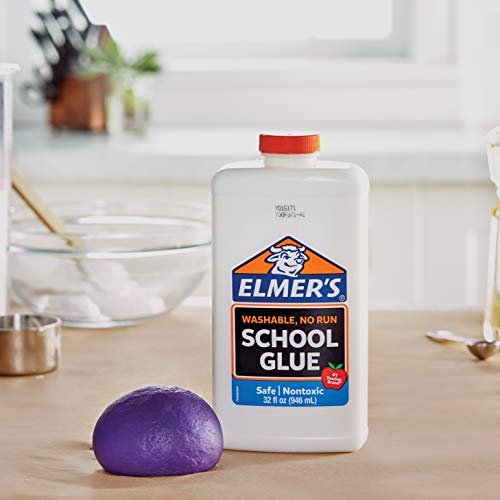 Elmer's Liquid School Glue, White, Washable, 32 Ounces - Great for Making Slime, Arts & Crafts, Back to School, #1 Teacher Brand (Pack of 6) - size: 1 Quart (32 oz) (Pack of 6)