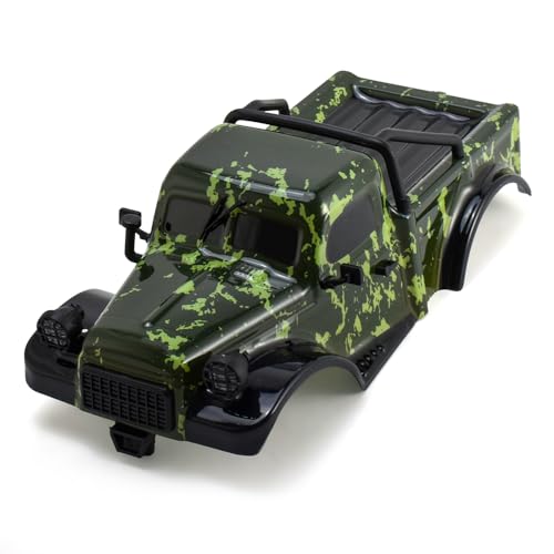 1/18 RC Pickup Truck Body Shell, ABS Impact-Resistant Upgrade for TRX4M Defender/Bronco/Wrangler (Camouflage) - color: Camouflage
