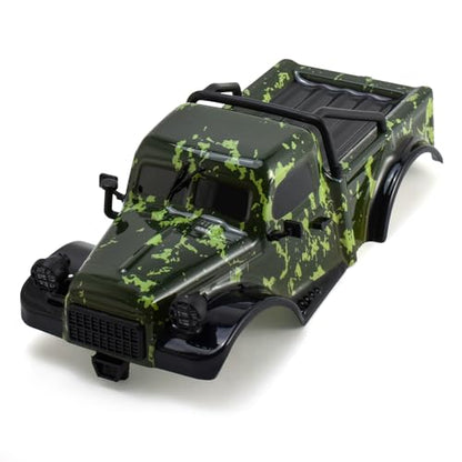 1/18 RC Pickup Truck Body Shell, ABS Impact-Resistant Upgrade for TRX4M Defender/Bronco/Wrangler (Camouflage) - color: Camouflage