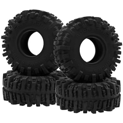 4Pcs Vgoohobby RC 1.9 Crawler Tires 4.64 Inch OD Rubber Tires 118 * 45mm Compatible with Traxxas TRX4 TRX6 Axial SCX10 Redcat Gen7 RC4WD 1/10 RC Crawler 1.9" Beadlock Wheel Rims