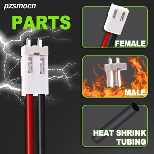 20 Sets/80 Pcs JST VH 3.96mm 2 Pin 22AWG Silicone Connector Kit | Premium Automotive Wiring, Heavy Duty Terminals, Reliable Circuit Board, High Temperature Housing, Easy Project Assembly - size: 2-Pin, style: JST-VH