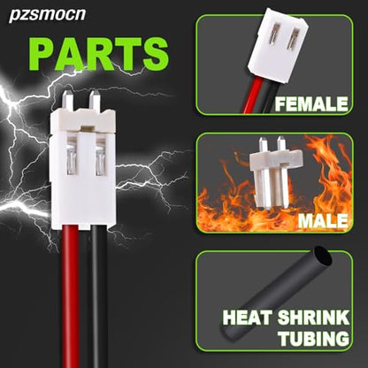 20 Sets/80 Pcs JST VH 3.96mm 2 Pin 22AWG Silicone Connector Kit | Premium Automotive Wiring, Heavy Duty Terminals, Reliable Circuit Board, High Temperature Housing, Easy Project Assembly - size: 2-Pin, style: JST-VH