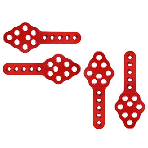 Aluminum Shock Mount Lift Kit Set for 1/10 Axial SCX10 SCX10 II 90046 D90 D110 RC Crawler Car Upgrades Replacement (Red) - color: Red
