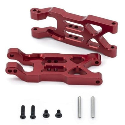 15Pc/Set Compatible with HAIBOXING 1/18 RC Car Parts, Metal Upgrade Parts Suspension Arm Steering Knuckle Wheel Hub Shock Tower for HBX 18859 18858 18857 18856 RC Cars Accessories (Red) - color: Red
