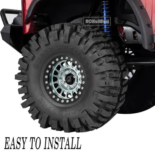 1.9 Inch RC Crawler Tires Skins Soft Rubber Off-Road Tyres for 1/10 TRX4 TRX6 SCX10 90046 AX103007 D90 Gen7 MST VS4-10,RCHuiWow High Grip Mud Terrain Tyres,StyleB - style: StyleB(4pcs)