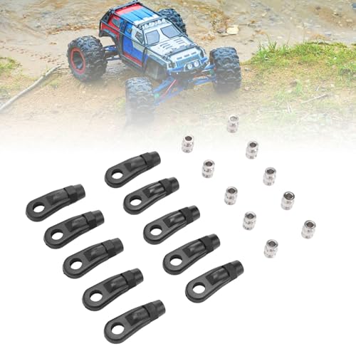 10PCS M4 Plastic Tie Rod End Ball Joint RC Link Rod Ends, Adjustable Depth Installation for Axial SCX10 I II III