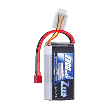 Zeee 3S 2200mAh Shorty Pack Lipo Battery 11.1V 50C Battery with T Connector for RC Car Truck Vehicles RC Boat RC Drone Airplane Quadcopter Helicopter FPV RC Hobby Models