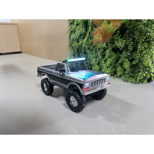 1/16 Scale RC Pickup Crawler for Adults, 2.4GHz Full-Proportional Off-Road Vehicle Model, 4WD Metal Chassis Remote Control Truck with LED Lights, USB Rechargeable (Blue) - color: Blue