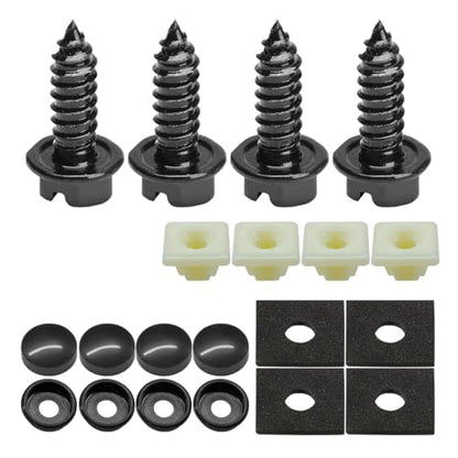 Rustproof Car License Plate Screw Kit, Stainless Steel Self Anti-Theft Anti-Rattle Tapping Mounting Bolts, Auto Fasteners for Securing License Plate Frames and Covers on Car Truck SUV (20PCS) - size: 20PCS