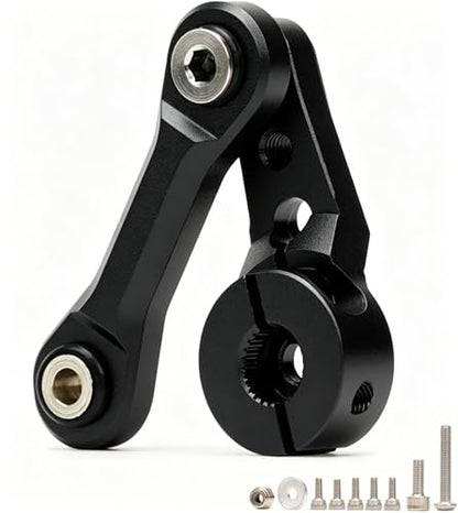 Aluminum 25T Servo Horn & Steering Linkages Tie Rod for Arrma 1/7 Infraction Felony Limitless 1/8 KRATON Notorious Outcast Talion and EXB Cars Upgrades Part,Replace #AR340061 AR330230(Black) - color: Black