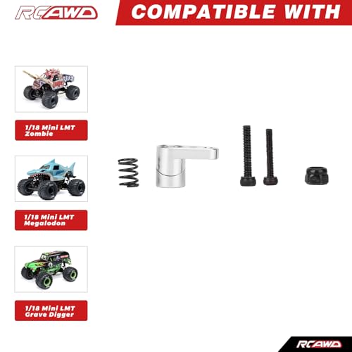 RCAWD for LOSi 1/18 Mini LMT 20T Servo Saver Set with Servo Protection, Compact and Easy-to-Install Upgrades Parts #LOS211043 - color: Servo Saver Only, size: Standard Servo Saver