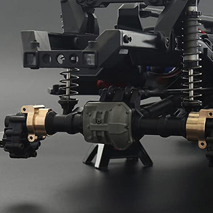 RC Outer Portal Drive Housing, Brass Drive Axle Mount Set High Torque Steering Knuckle Front Rear Portal Axle Counterweight Set for 1/10 RC Crawler