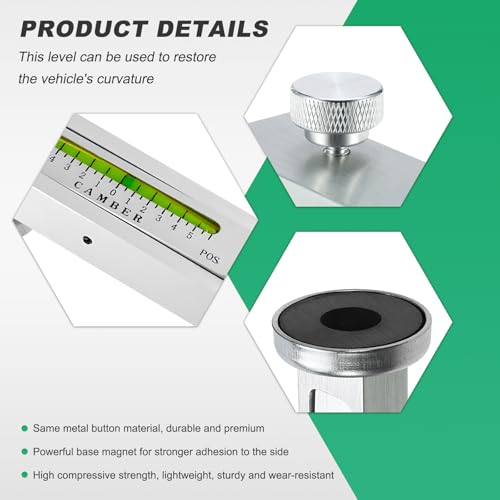 Sun Walker Adjustable Magnetic Gauge Tool, Auto Camber Castor Strut Alignment Tool with Magnetic Base, Wheel Alignment Gauge Tire Repair Tools for Car Truck RV, Car Accessories