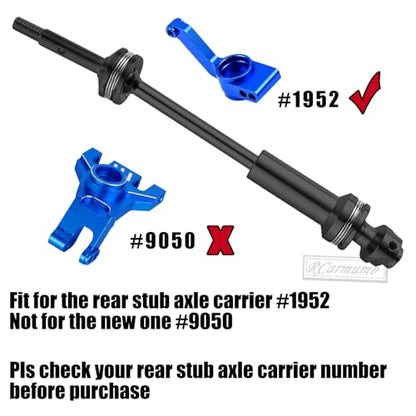 RC Driveshafts CVD Upgrades Part for 1/10 Slash VXL 4x4 4wd,Rustler VXL 4x4 4wd,Stampede VXL 4x4 4wd,Front Rear Steel #45 Drive Shaft Axles with Hex,4PCS,Black - style: black (4wd)