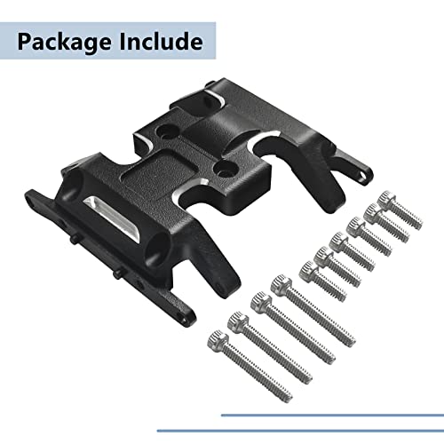 MORLORDY Aluminum RC Skid Plate Chassis Protector for Axial SCX24, Black | 1/24 RC Crawler Car Bronco Gladiator Deadbolt JLU C10 Upgrades Parts