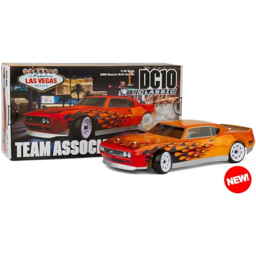 Associated 30135 DC10 Classic 1/10 Electric RWD Drift Car Kit - Requires Assembly (Clear Body)