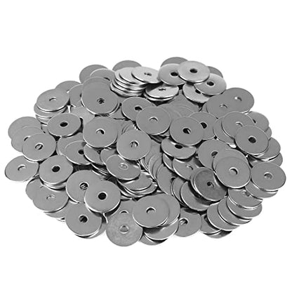 HELIFOUNER 100 Pieces M4x20x1.2mm Fender Washers, 304 Stainless Steel Large Fender Washers, Inner Diameter 4mm, Outer Diameter 20mm, Thickness 1.2mm - size: M4x20x1.2mm