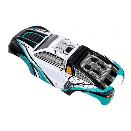 Drfeify 1/16 RC Car Replacement Body Shell, DIY Upgrade with Bold Graffiti Pattern and Aerodynamic Design for SCY16101 SCY16102 High Speed RC Trucks (Green) - color: Green