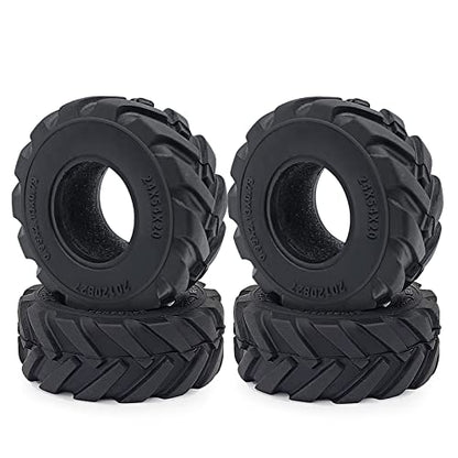 1.0inches Mud Tires 4pcs 54mm Rubber Crawler Wheel Tires for 1/18 TRX4M 1/24 Axial Scx24 Deadbolt C10 JLU CRC B-17 AXI00005 AXI00006 Upgrade - size: 54mm