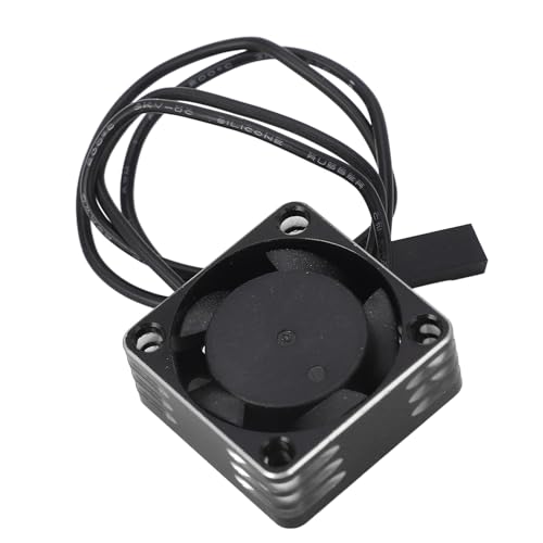 RC Car Motor Cooling Fan for Most RC Model Cars, 25x25mm Aluminum Alloy Lightweight Brushless ESC High Speed Heat Dissipation Fan (Silver)