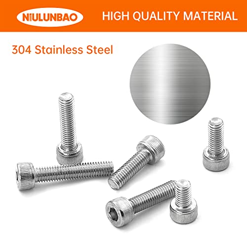 M5 x 8mm 12mm 16mm 20mm 25mm Hex Socket Head Cap Screws Bolts 304 Stainless Steel Allen Hex Drive Metric Machine, Fully Threaded, Assortment Kit 50PCS - size: M5 x 8/12/16/20/25mm (50PCS)
