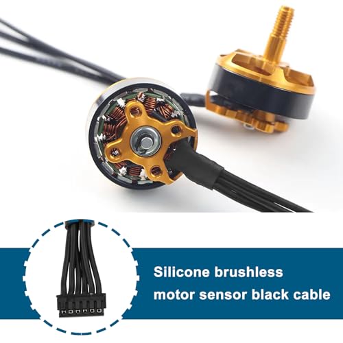 SING F LTD 2Pcs Brushless Motor Sensor Black Cable 150mm Cable Length 1.25 Terminal Double Head 6p Suitable for Mini RC Helicopter LED Light Strip RC Drift Car Model - size: 150mm